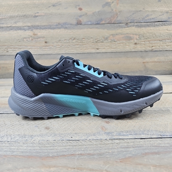 adidas Terrex Agravic Flow 2 Women's Trail Running Shoes Bkack Grey Blue Mint - Picture 7 of 12